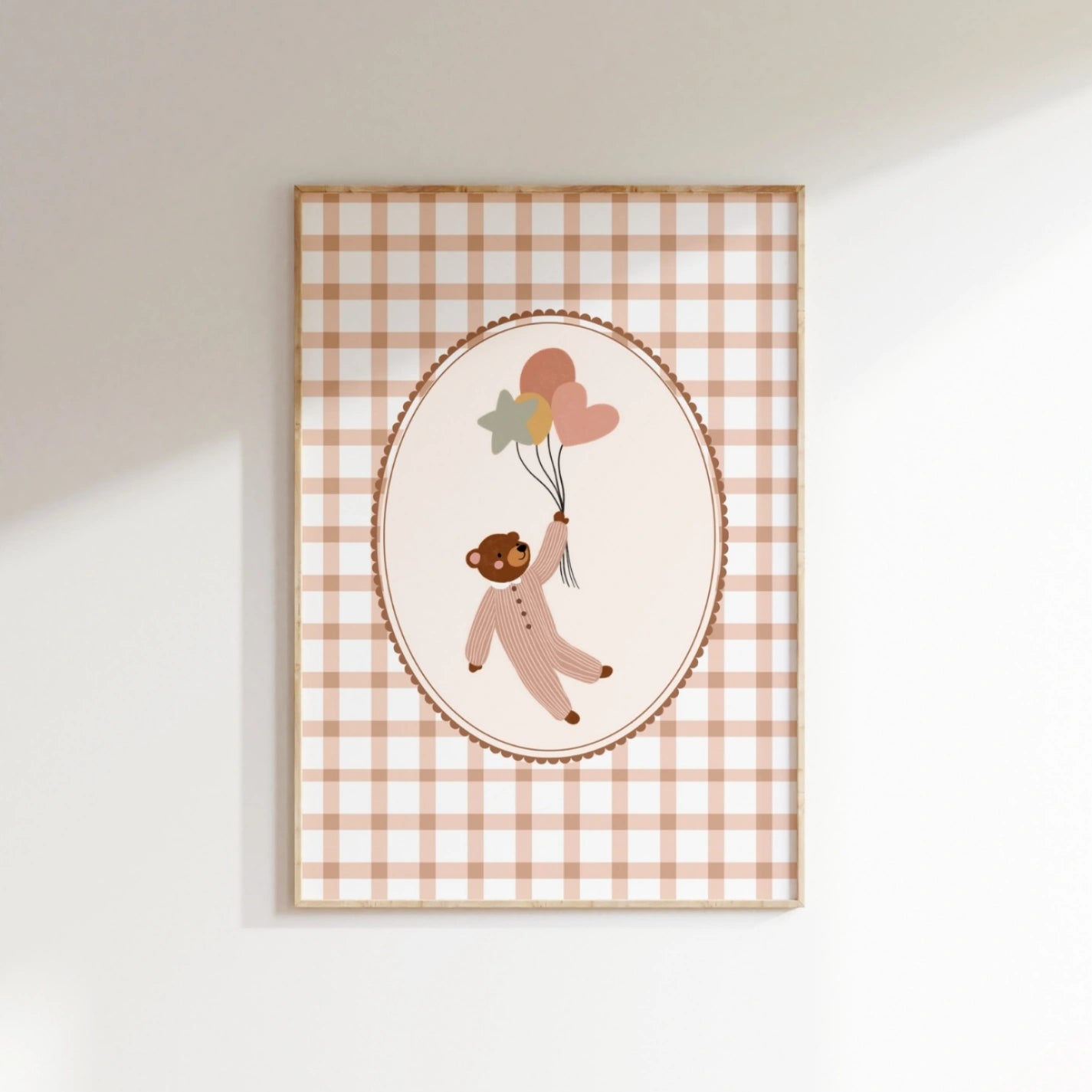 Teddy Bear Nursery Wall Art, Whimsical Kids Decor
