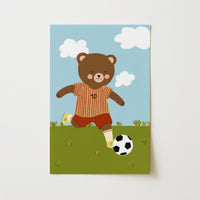 Soccer Bear Nursery Wall Art
