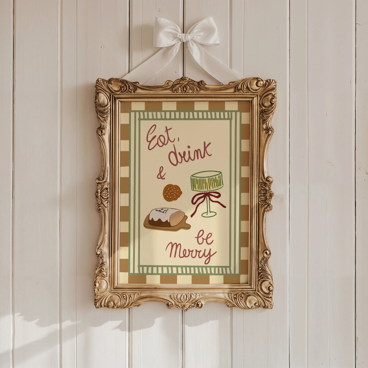 Eat Drink and Be Merry Christmas Print