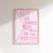 Buy Me Books Pink – Arte de pared literario