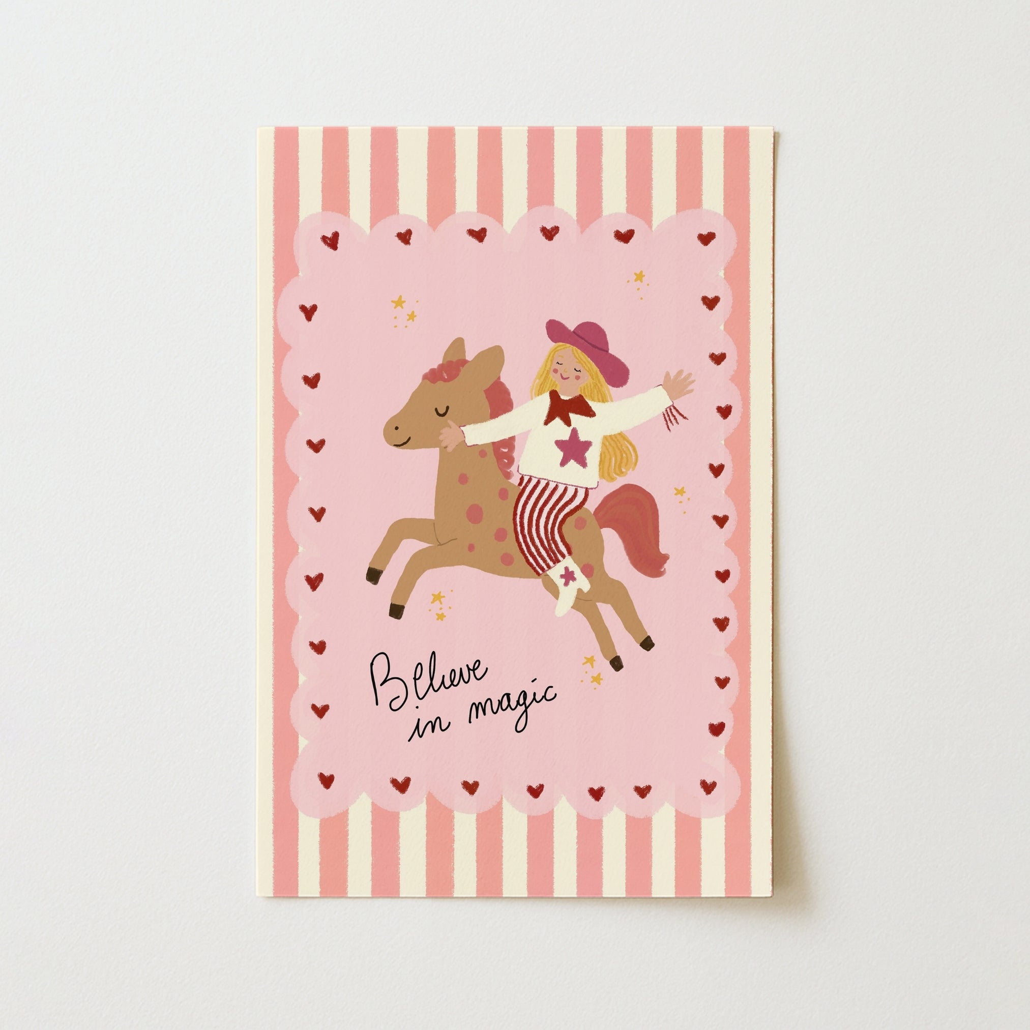 Whimsical Horse Wall Art, Girls Room Decor