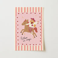 Whimsical Horse Wall Art, Girls Room Decor