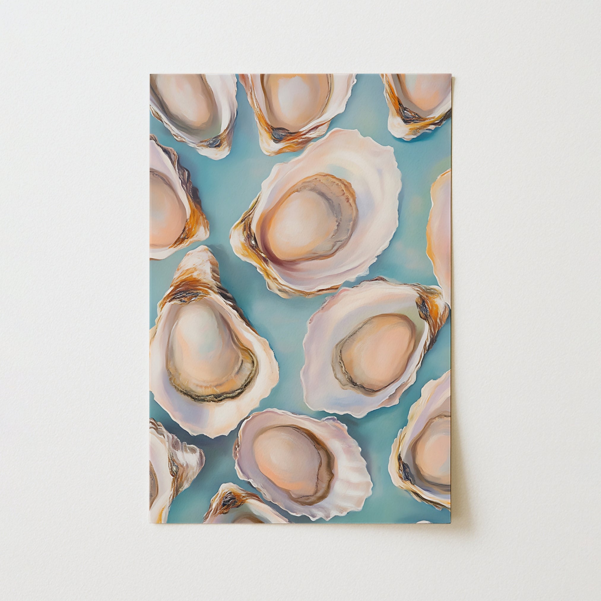 Oyster Wall Art – Coastal Kitchen Decor Print, Coastal Wall Decor
