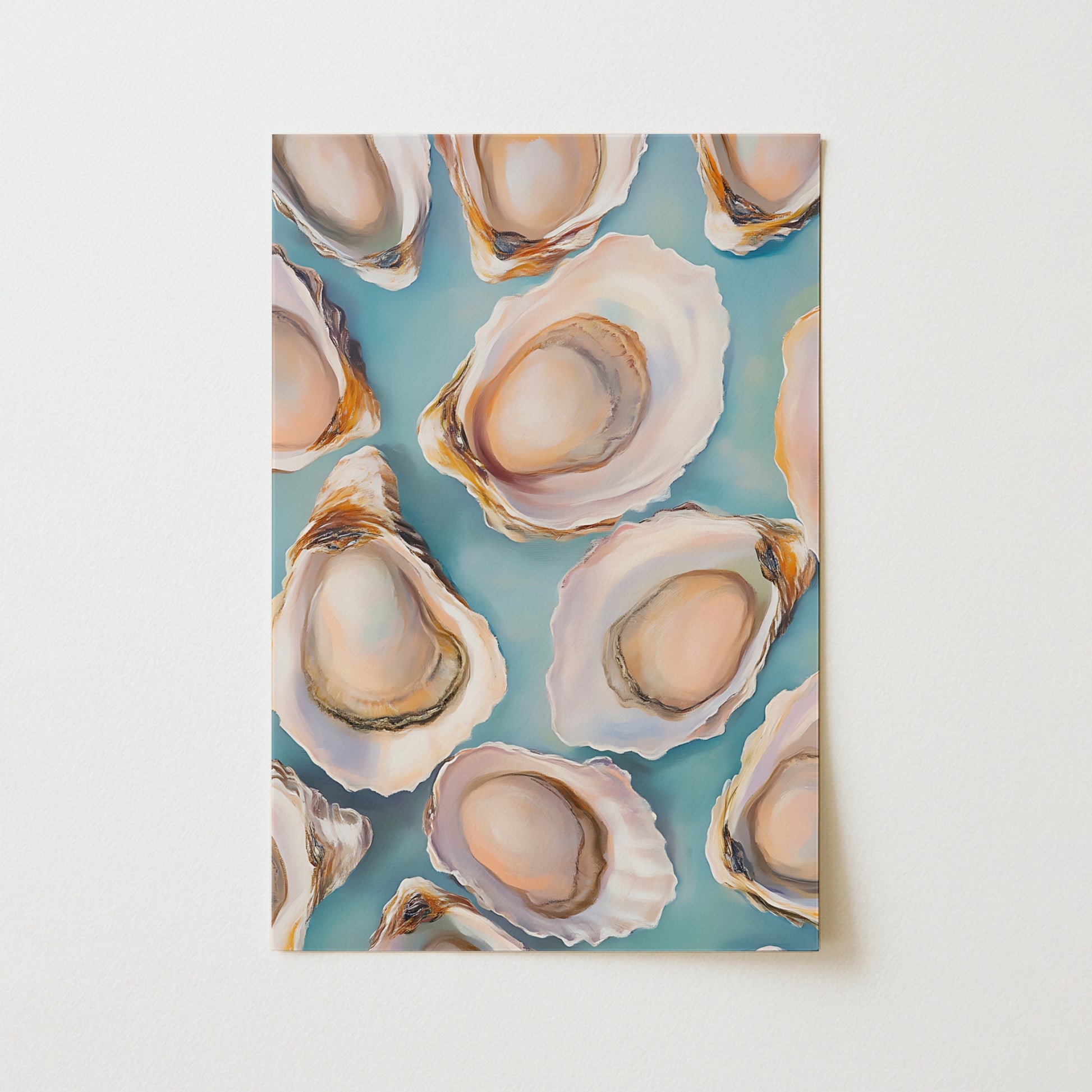 Oyster Wall Art – Coastal Kitchen Decor Print, Coastal Wall Decor