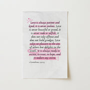 1 Corinthians 13 Pink – Christian Wall Art