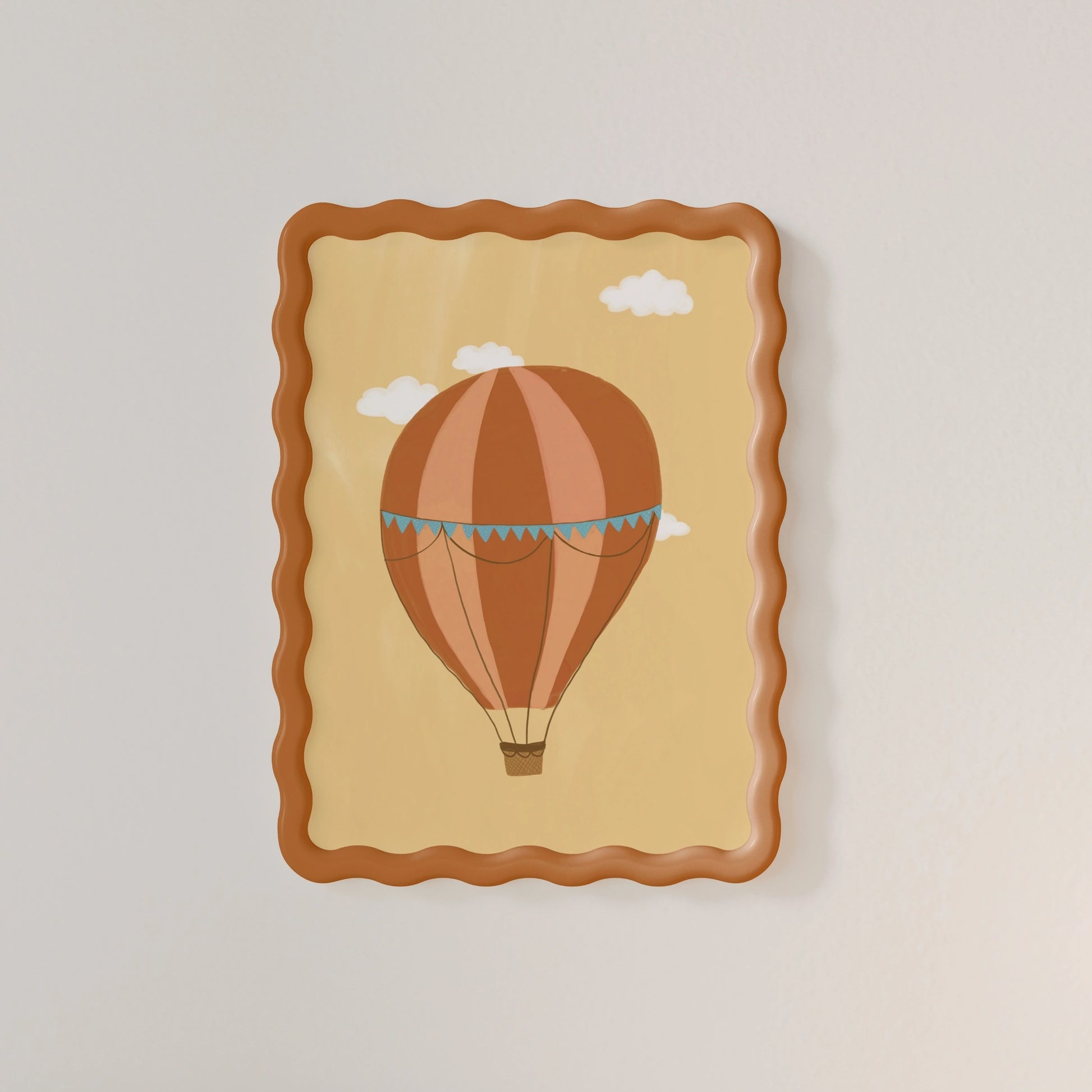 Vintage Hot Air Balloon Print, Vintage Nursery Decor