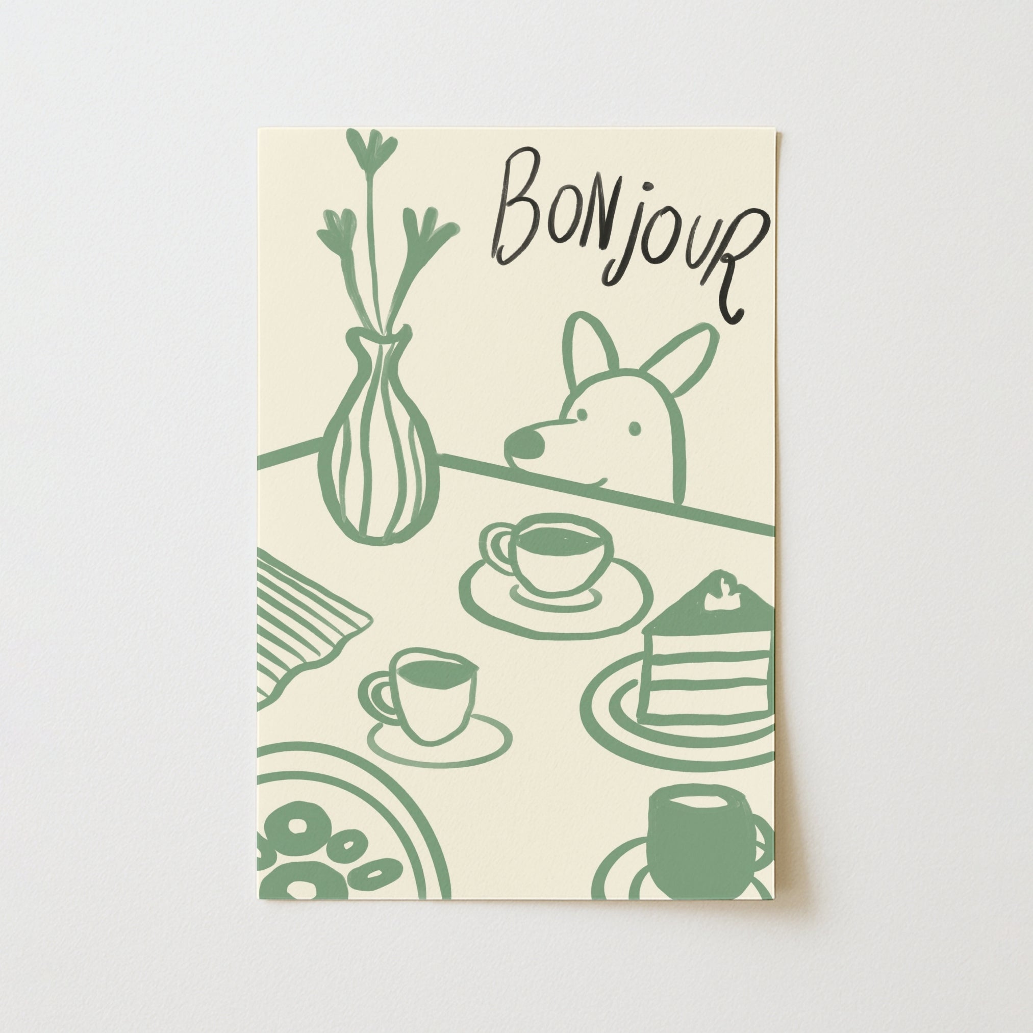 Bonjour Kitchen Wall Art