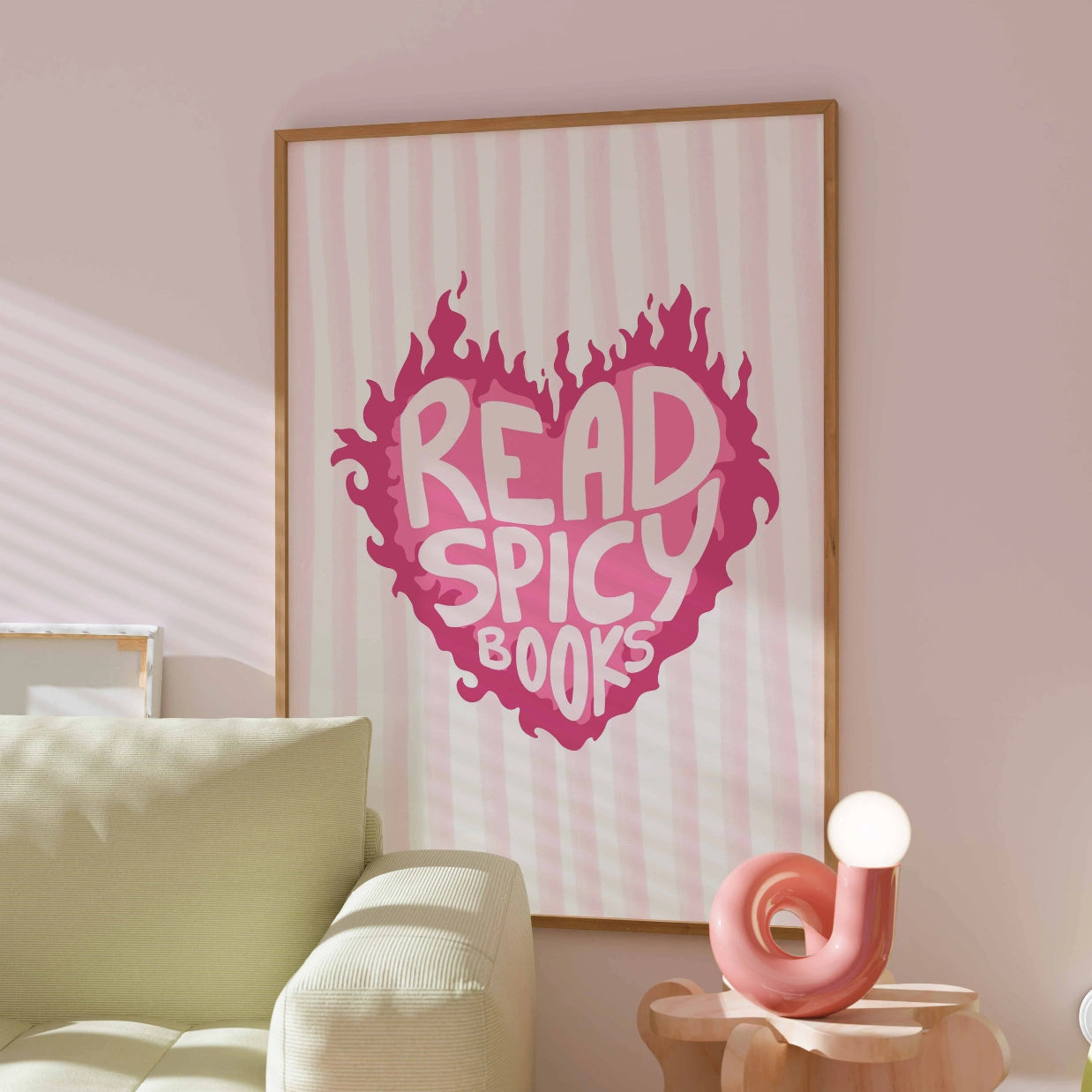 Read Spicy Books - Pink Bookish Print