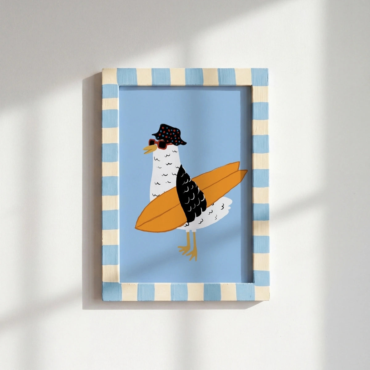 Superbe impression Mouette – Décoration murale d'été amusante sur le thème côtier, Décoration murale côtière