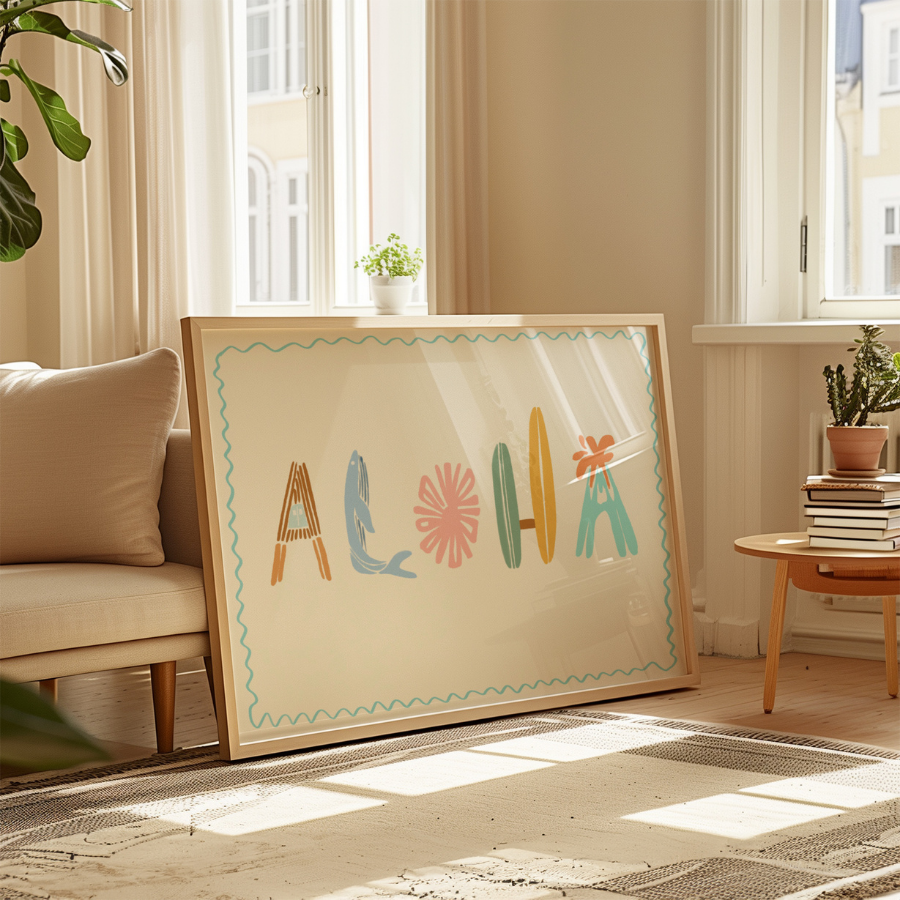 Aloha Wall Art – Tropical Summer Print