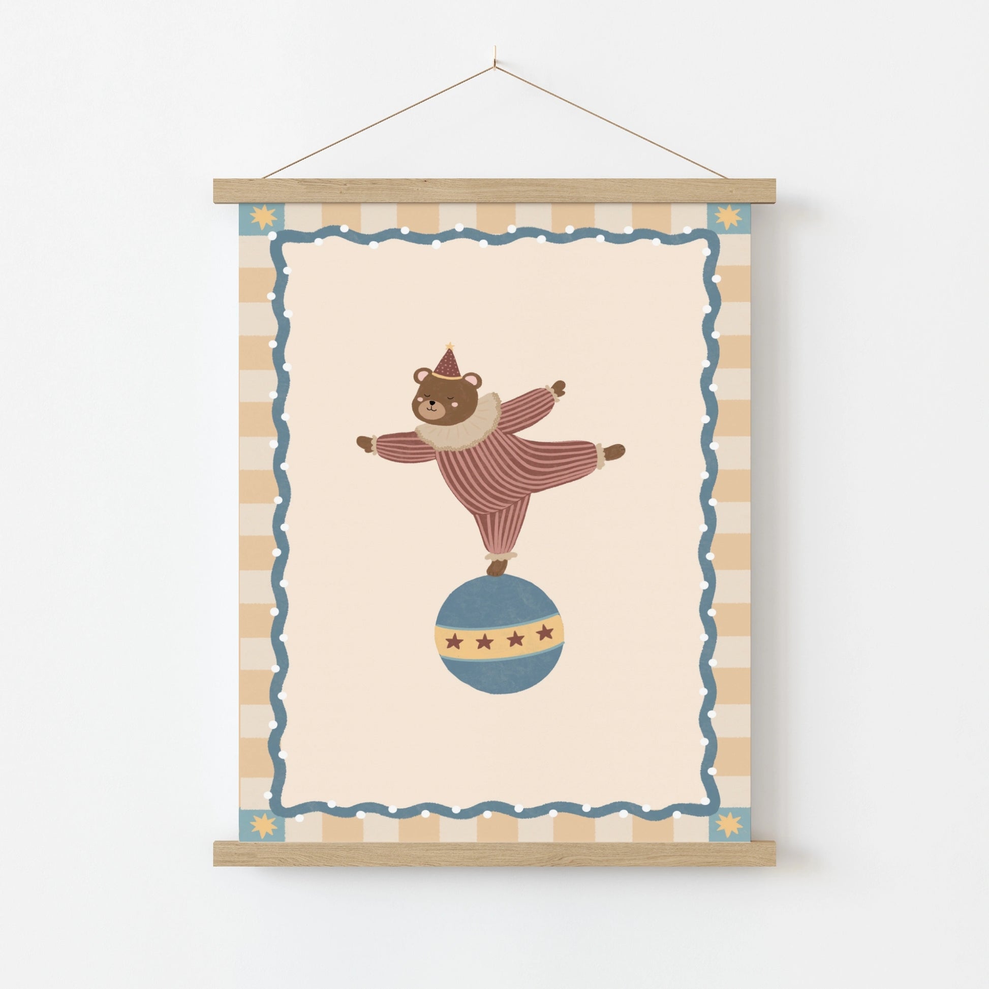 Circus Bear Nursery Wall Art