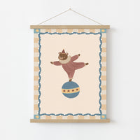 Circus Bear Nursery Wall Art