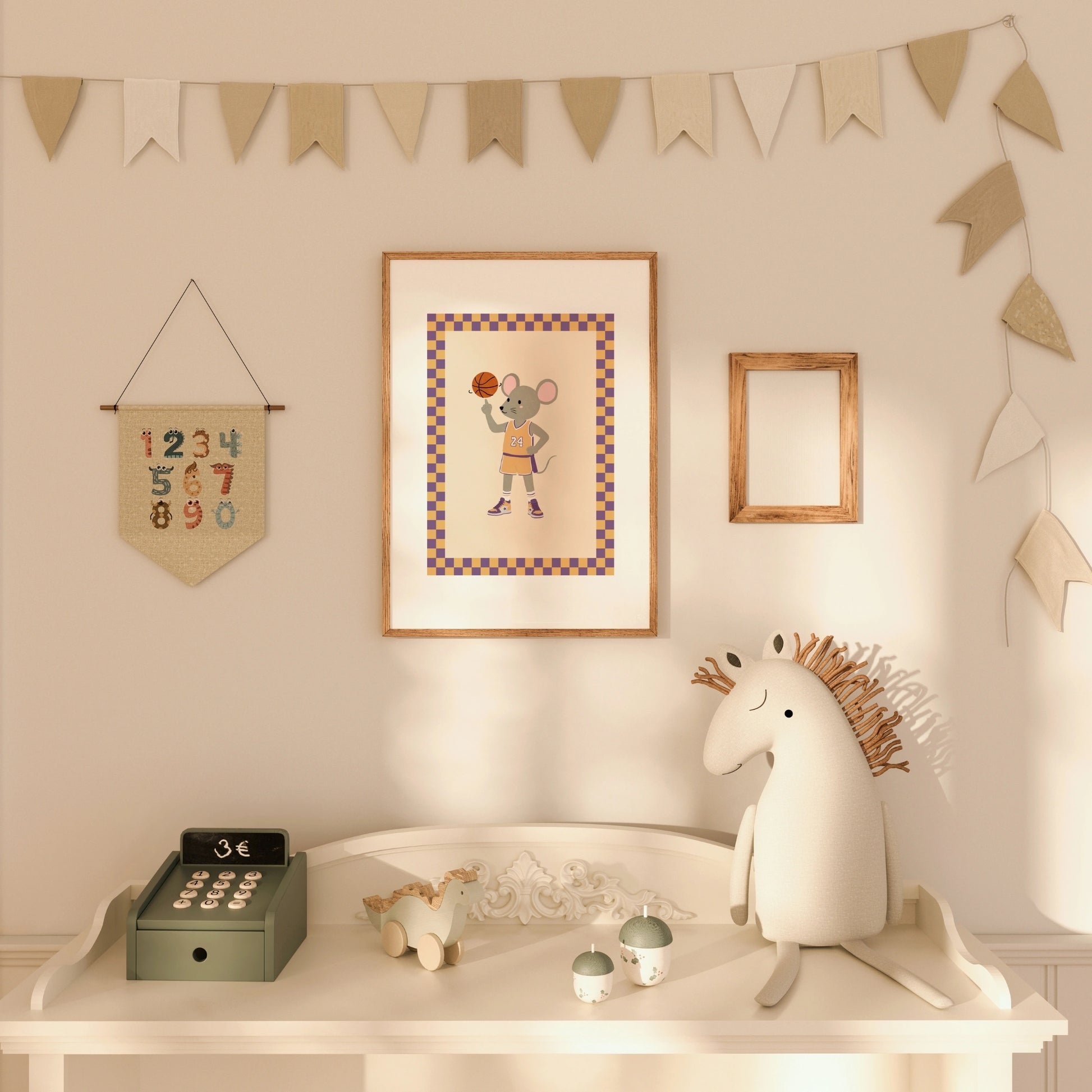 Basketball Mouse Nursery Print