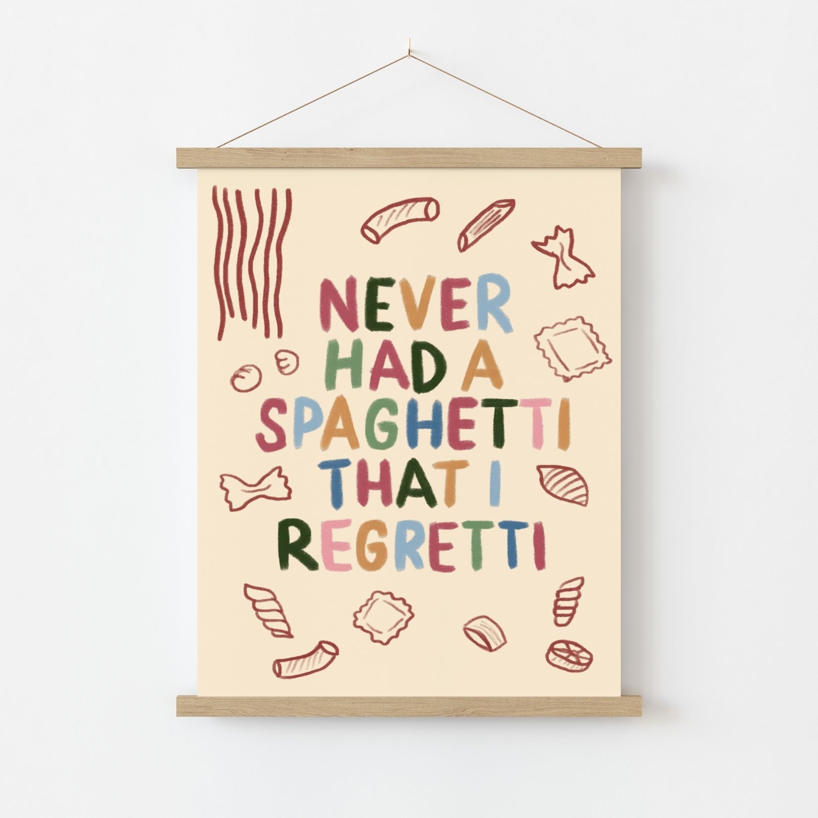Funny Pasta Quote Print