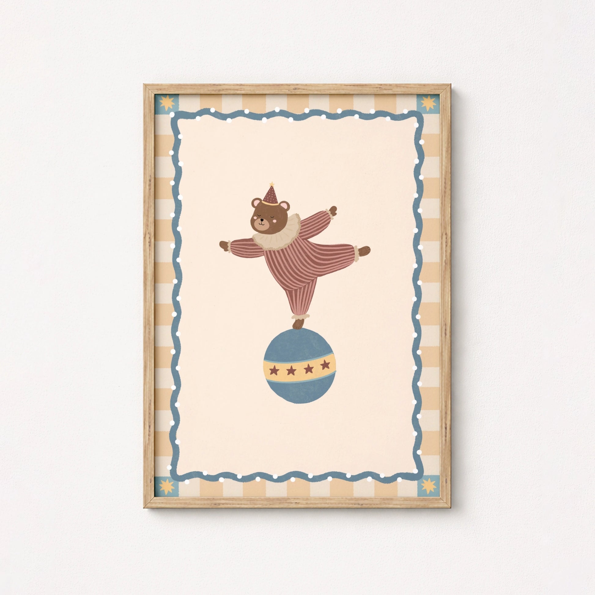 Circus Bear Nursery Wall Art