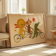 Animal Friends Bike Ride – Poster per bambini