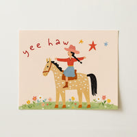 Cowgirl Nursery Print