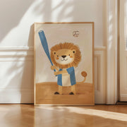 Baseball Lion – Nursery & kids wall art