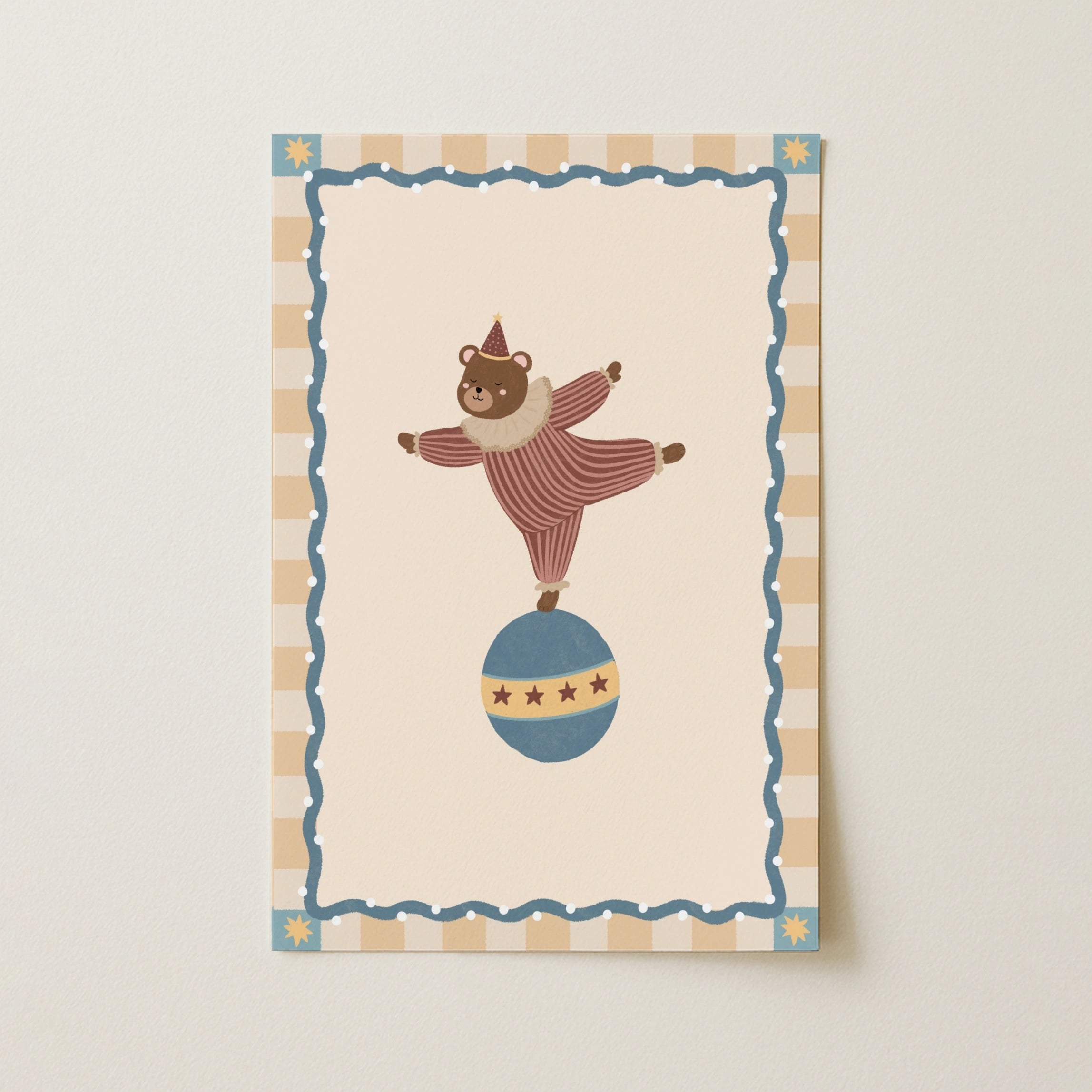 Circus Bear Nursery Wall Art