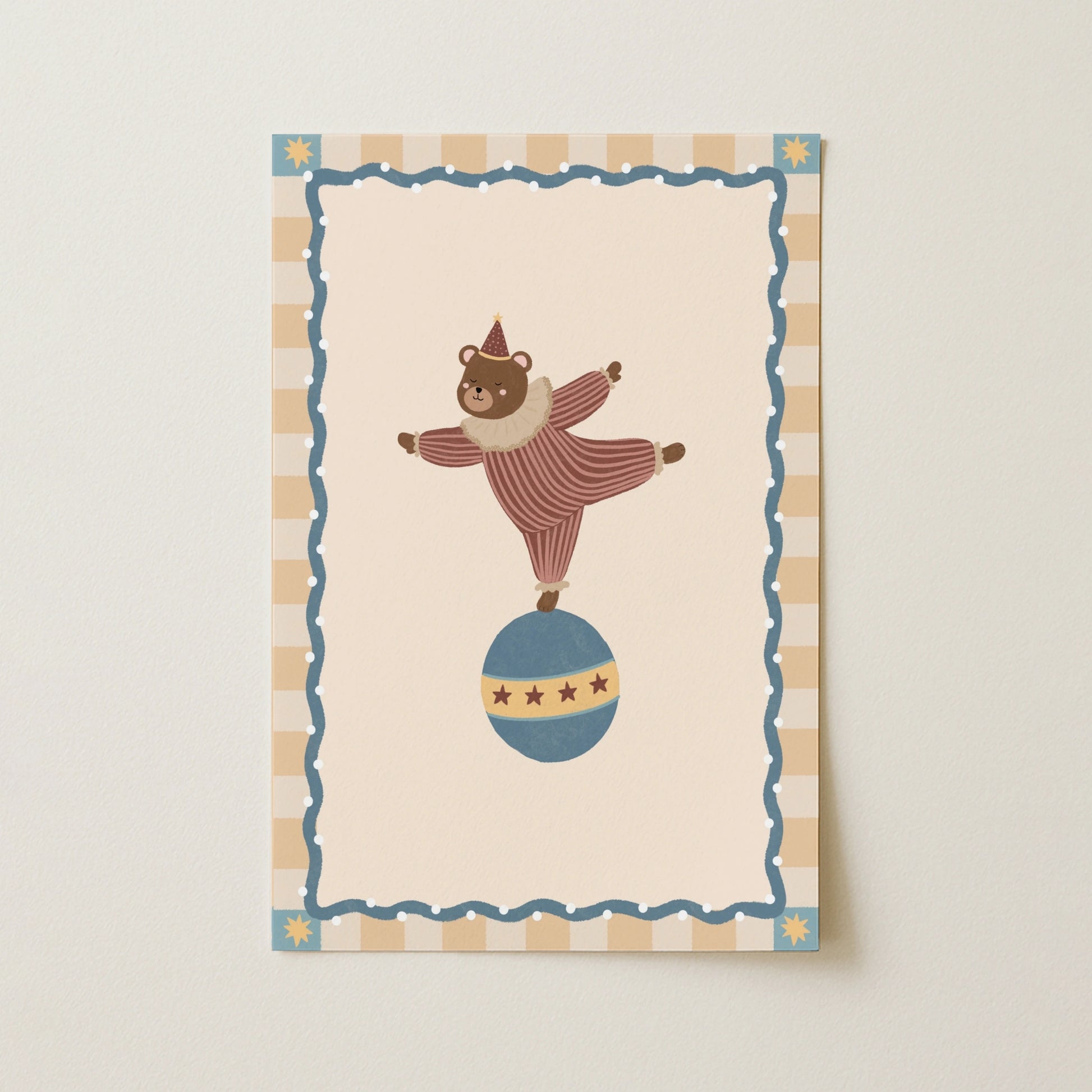 Circus Bear Nursery Wall Art