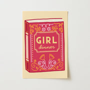 Girl Dinner Book – Bookish Wall Art