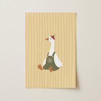 Little Goose in Green Overalls – Nursery & Kids Wall Art