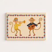 Musical Monkeys – Décoration murale sur toile pour chambre d’enfant et bébé