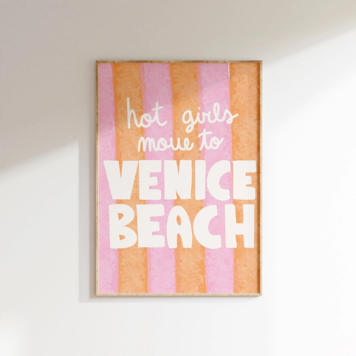 Venice Beach Wall Art Print - Hot Girls Summer Poster, Coastal Wall Decor