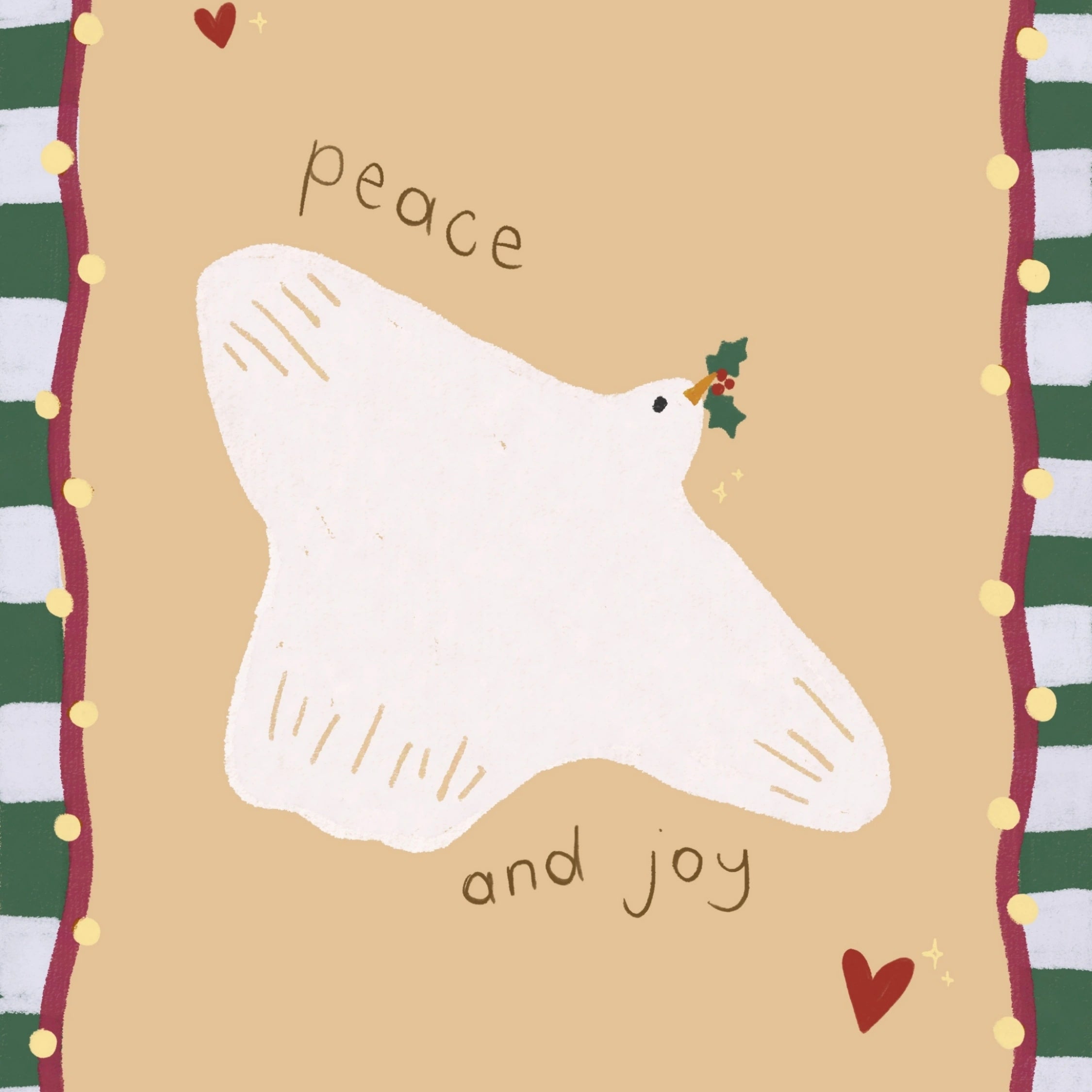 Dove Illustration Holiday Print