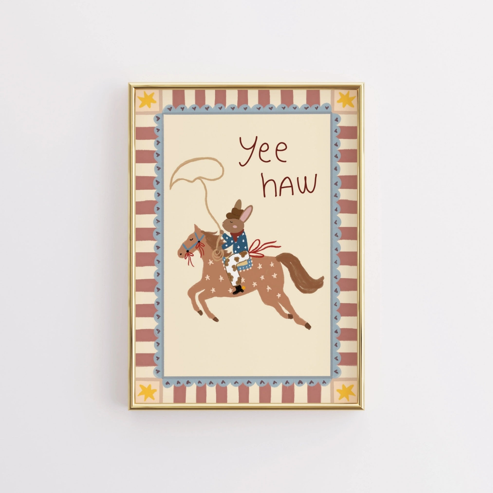 Stampa Cowboy Yee Haw per cameretta
