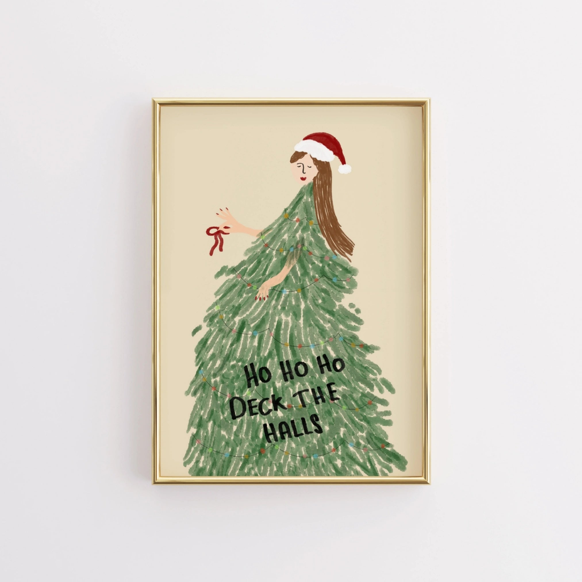Holiday Tree Dress Christmas Wall Art
