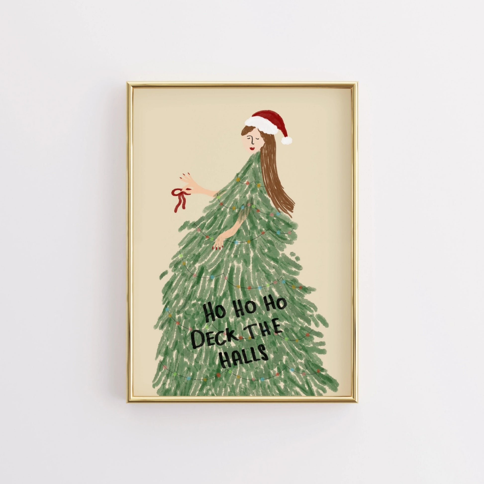 Holiday Tree Dress Christmas Wall Art