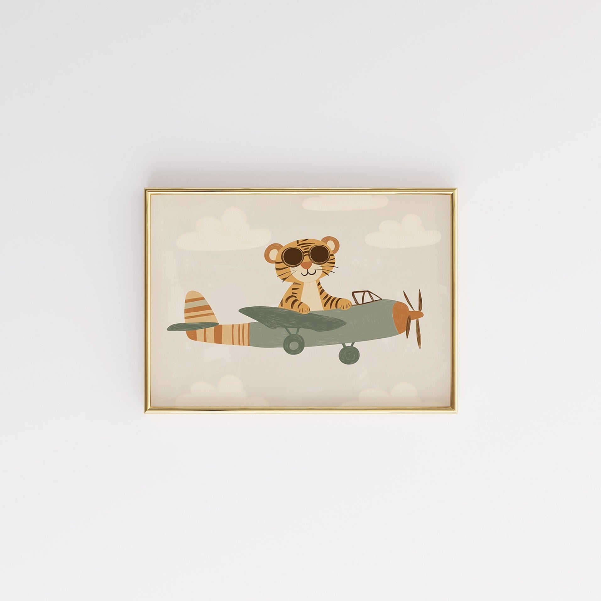 Tiger Pilot Nursery Print