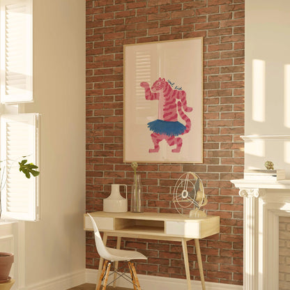 Cool Kid Tiger Wall Art – Funny Maximalist Print