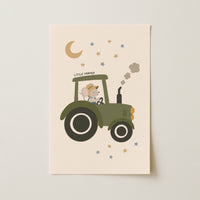 Little Farmer Mouse on Tractor – Nursery & Kids Wall Art