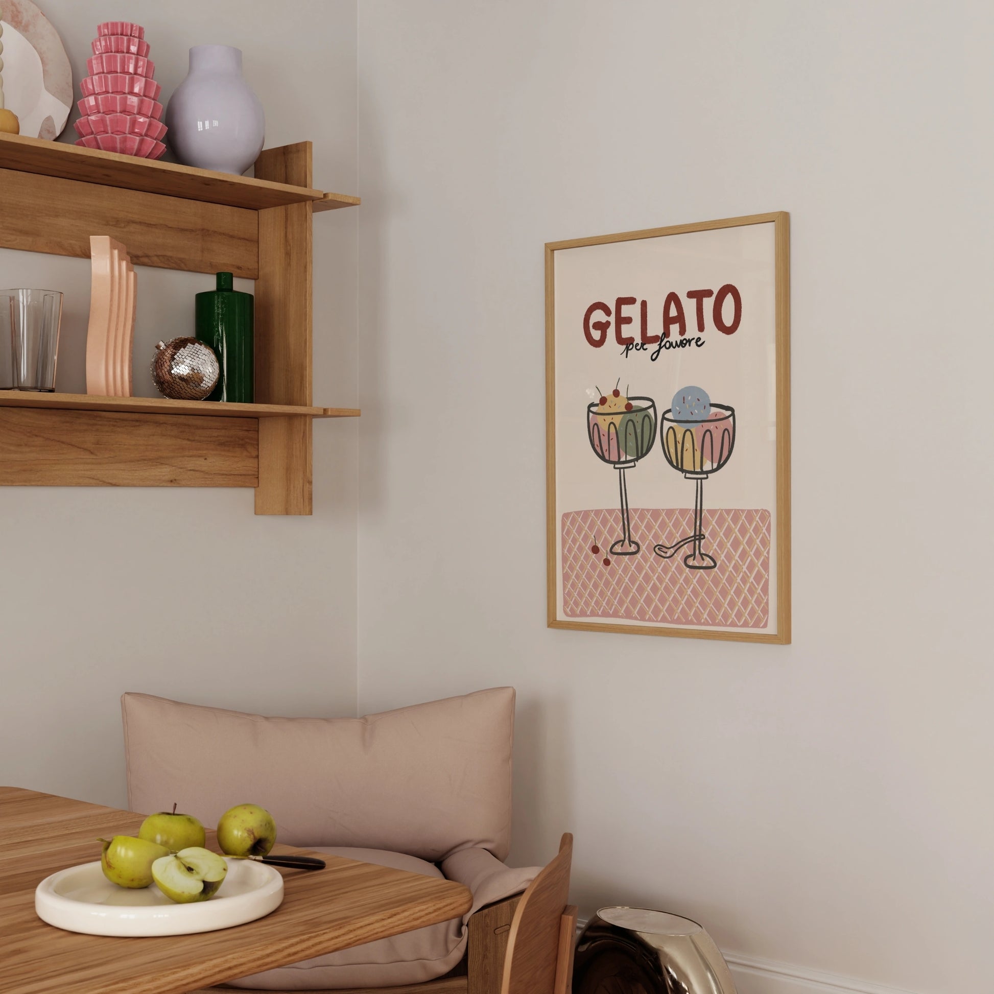 Decorazione illustrata con gelato