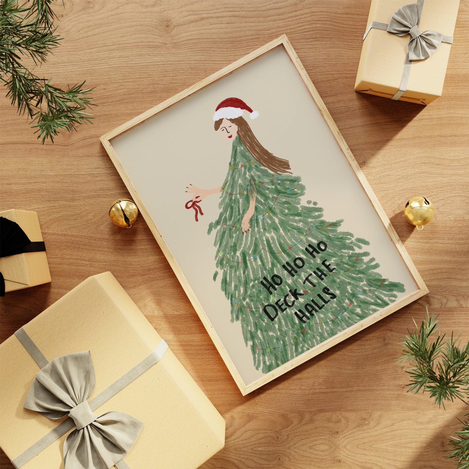 Holiday Tree Dress Christmas Wall Art