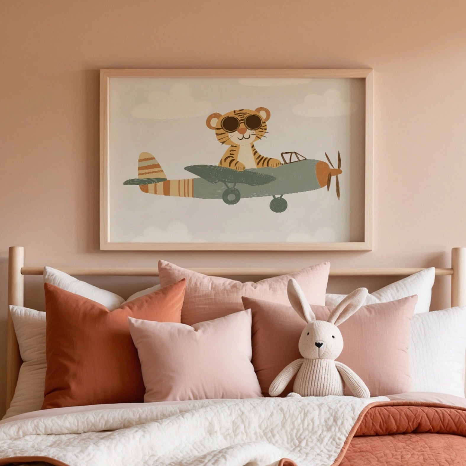 Tiger Pilot Nursery Print