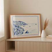 Mediterranean Coastal Village – Arte de pared costero