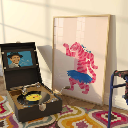 Cool Kid Tiger Wall Art – Funny Maximalist Print