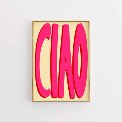 Ciao Wall Art – Bold Italian Poster