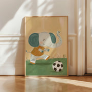 Soccer Elephant – Nursery & kids wall art