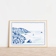 Mediterranean Coastal Village – Arte de pared costero