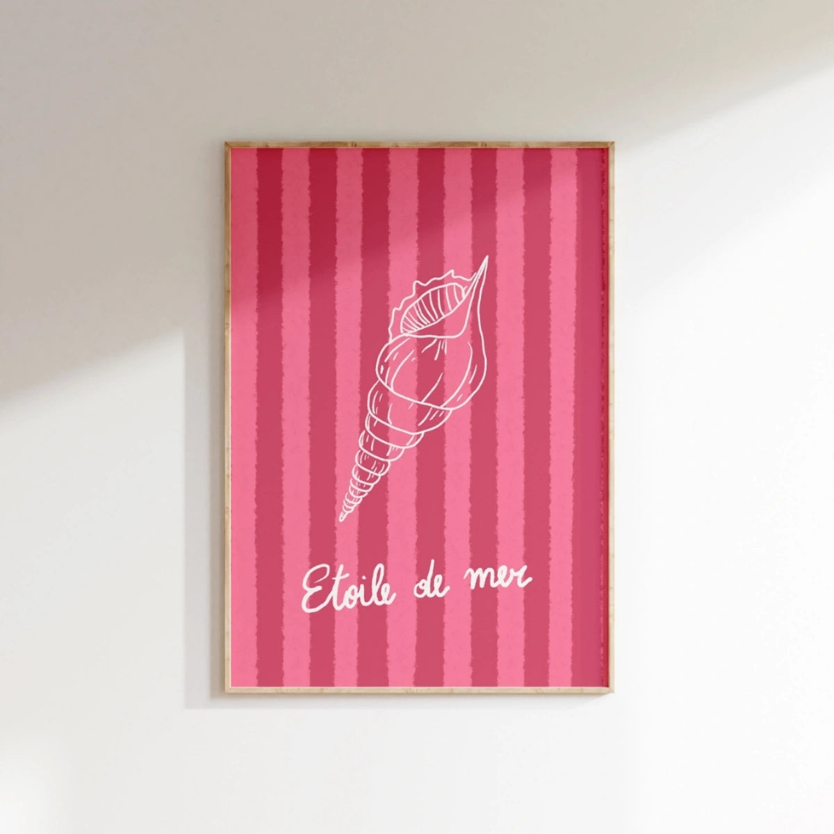 Étoile de Mer Print – Pink French Coastal Wall Art, Coastal Wall Decor