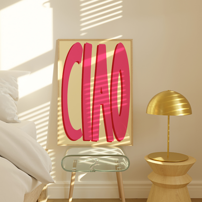 Ciao Wall Art – Bold Italian Poster