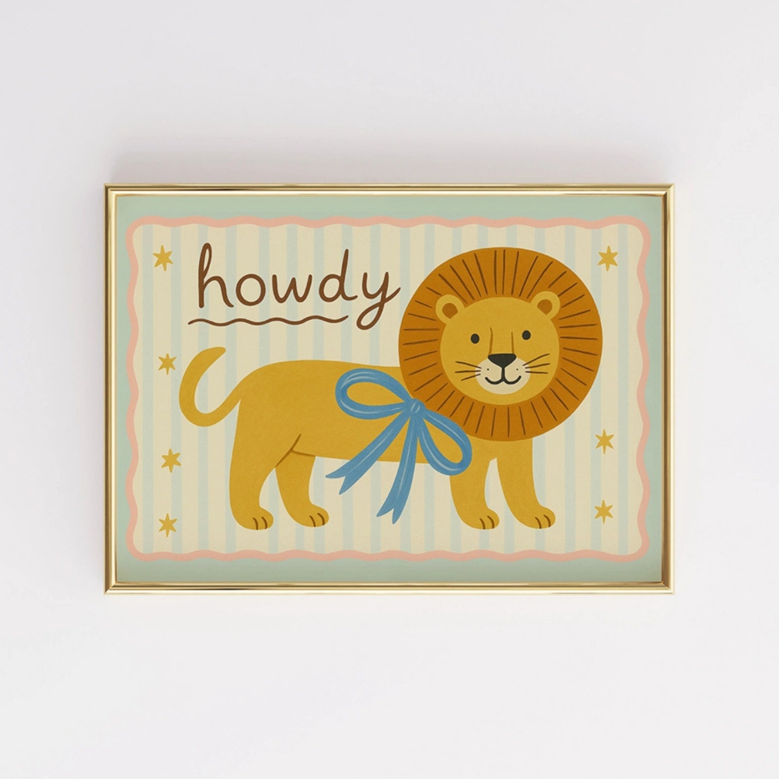 Howdy Lion Nursery Print
