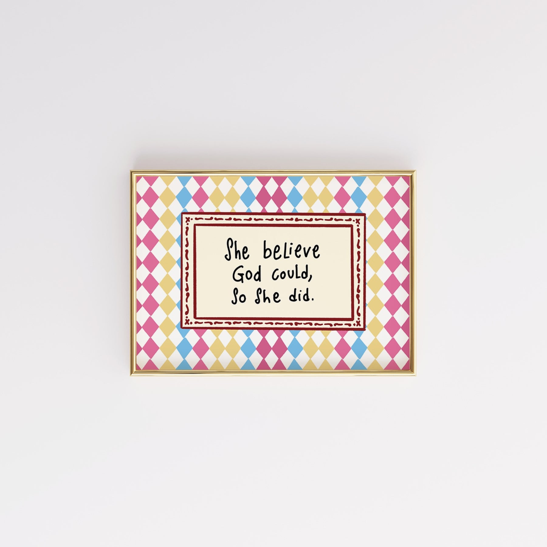 She Believed God Could Christian Wall Art, Christian Wall Decor