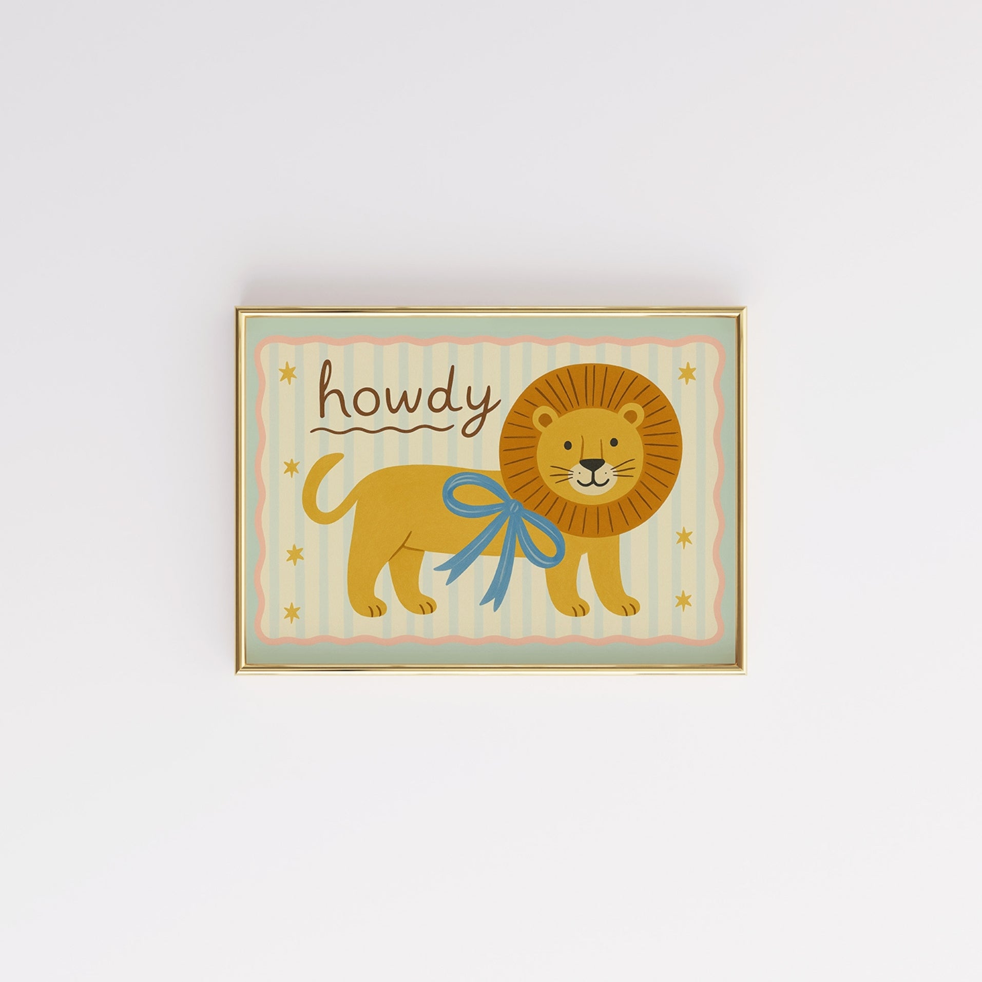Stampa per cameretta dei bambini "Howdy Lion"