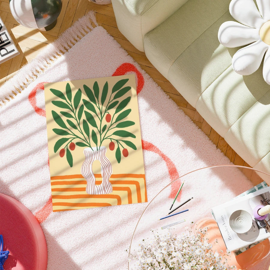 Olive Branch Boho Wall Art – Bohemian Aesthetic Print