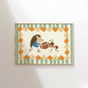 Football Hedgehog – Nursery & kids wall art